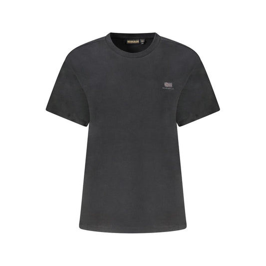 Napapijri Schwarzes Baumwoll-T-Shirt für Damen