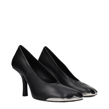 Burberry Schwarze Leder Pumps mit hohem Absatz
