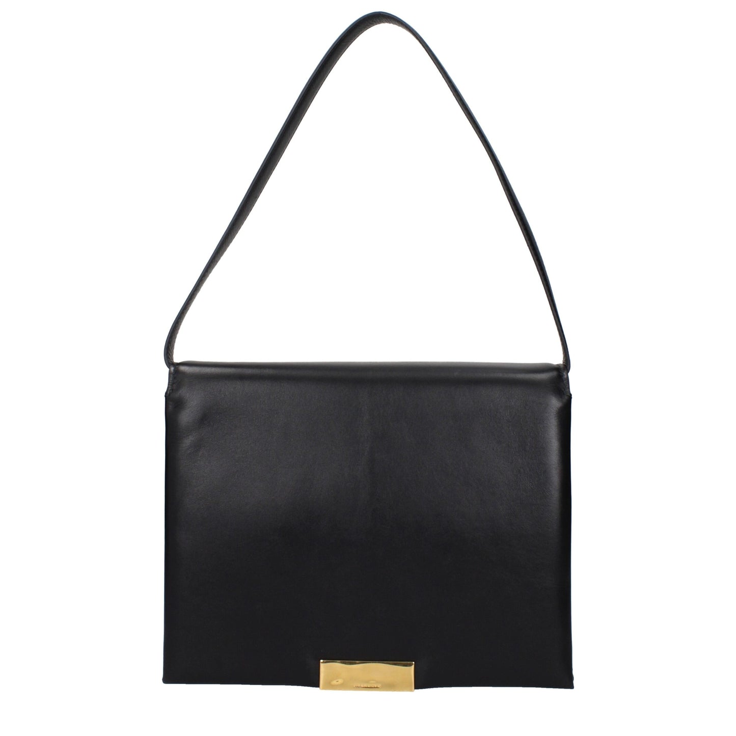 Jil Sander Schwarze Leder Umhängetasche