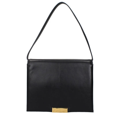 Jil Sander Schwarze Leder Umhängetasche