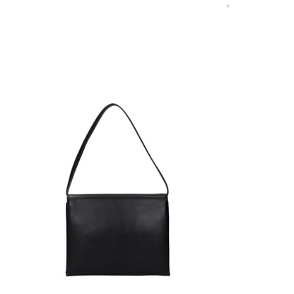Jil Sander Schwarze Leder Umhängetasche