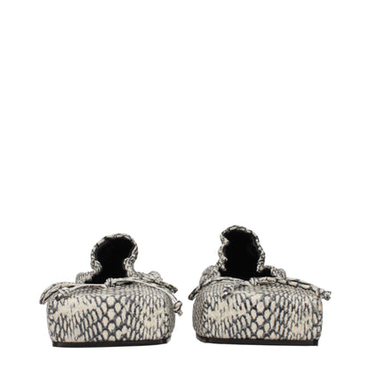 Jacquemus Beige Leder Ballerinas