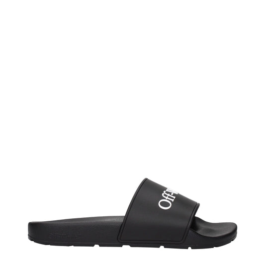 Off-White Schwarze Baumwoll-Slipper