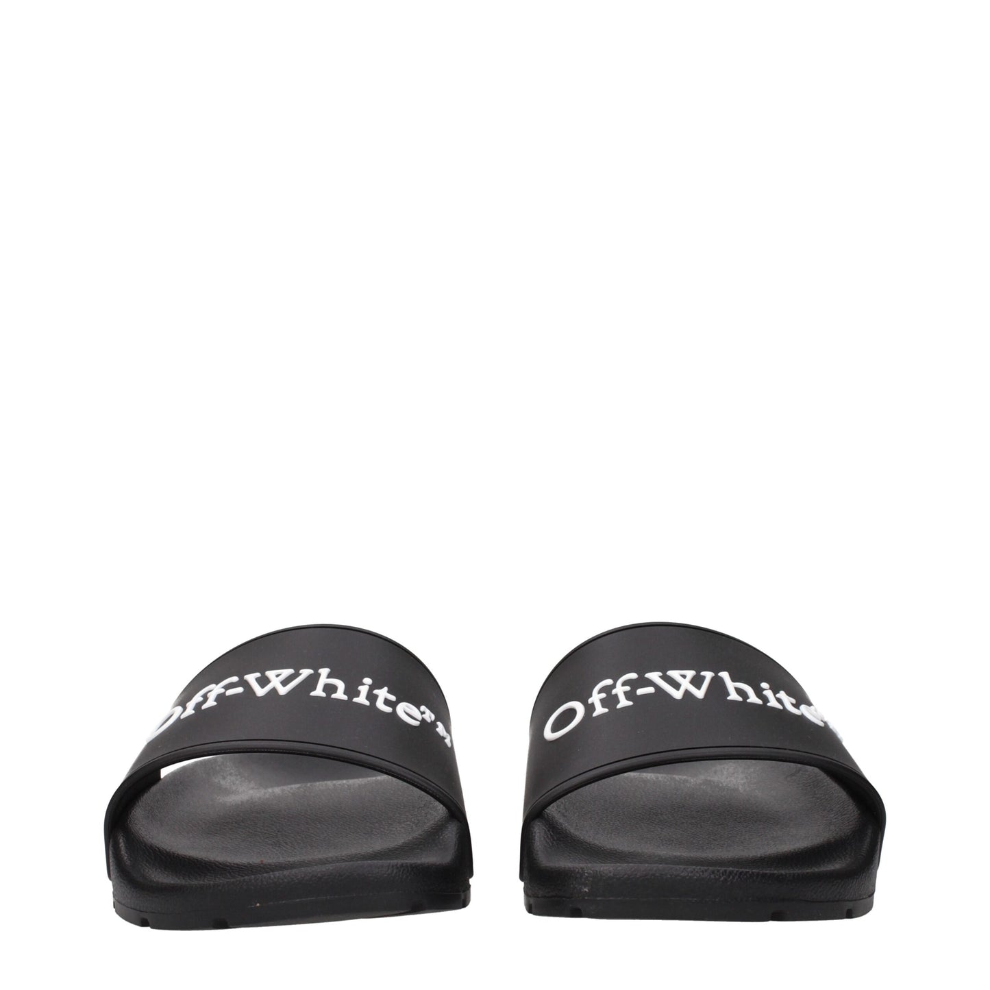 Off-White Schwarze Baumwoll-Slipper