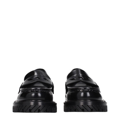 Off-White Schwarze Leder Loafer zum Hineinschlüpfen