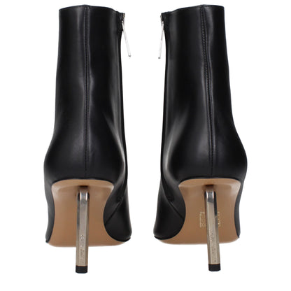 Off-White Schwarze Leder-Stiefeletten