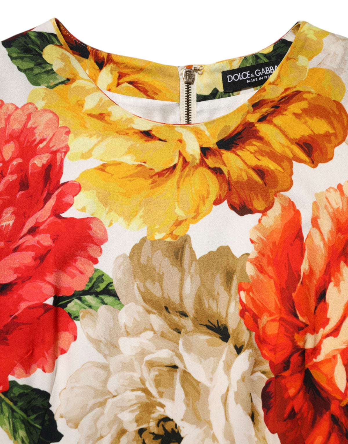 Dolce & Gabbana multicolor viscose sheath dress with floral print