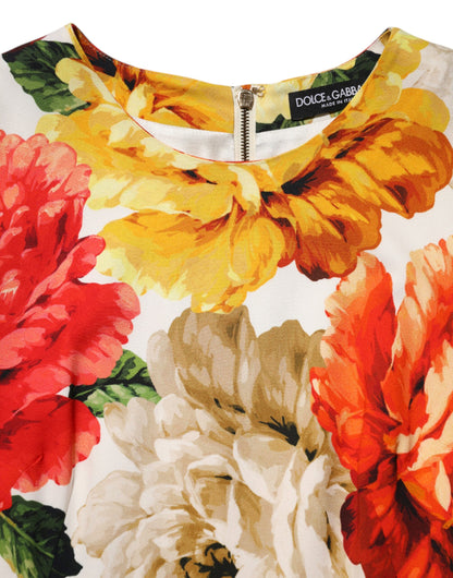 Dolce & Gabbana multicolor viscose sheath dress with floral print