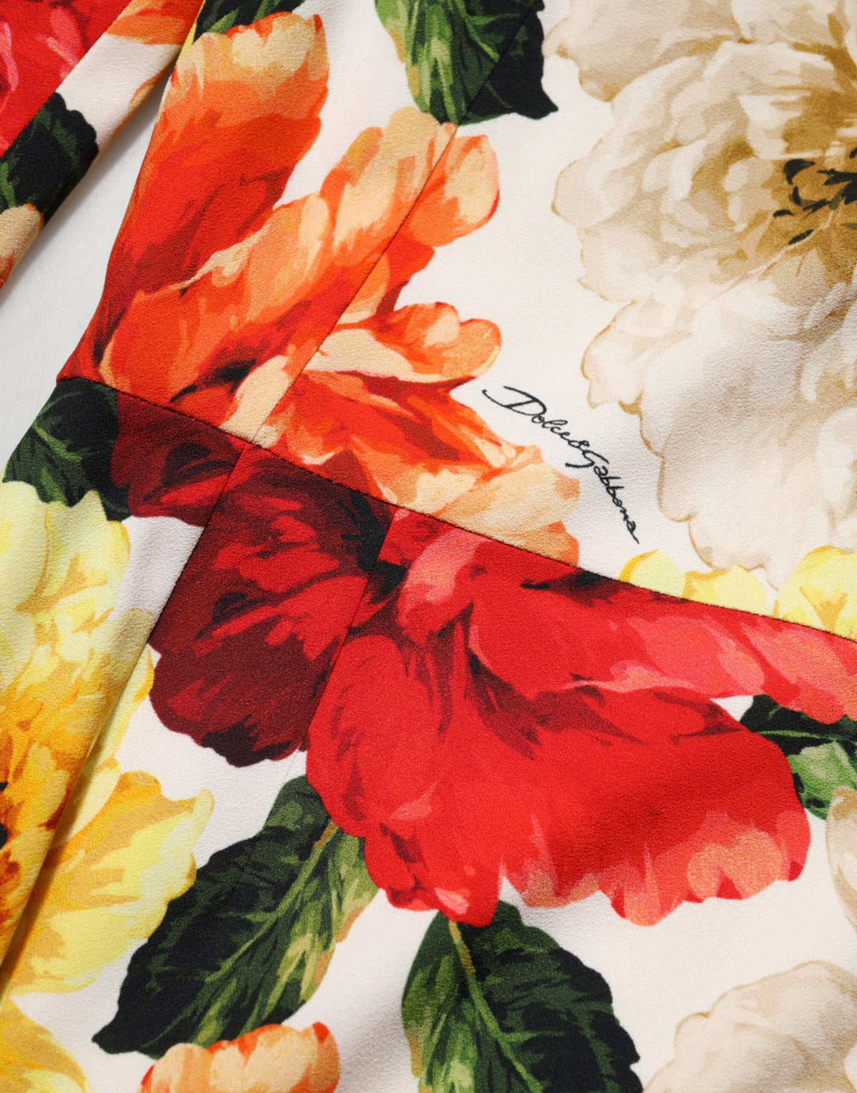 Dolce & Gabbana multicolor viscose sheath dress with floral print