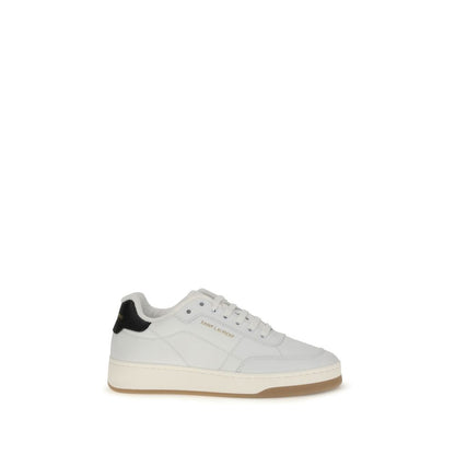 Saint Laurent Weiße Low-Top-Sneaker aus Kalbsleder Bos Taurus