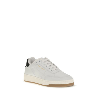 Saint Laurent Weiße Low-Top-Sneaker aus Kalbsleder Bos Taurus