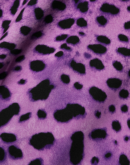 Dolce & Gabbana Violettes Leopardenmantel-Bodycon-Minikleid