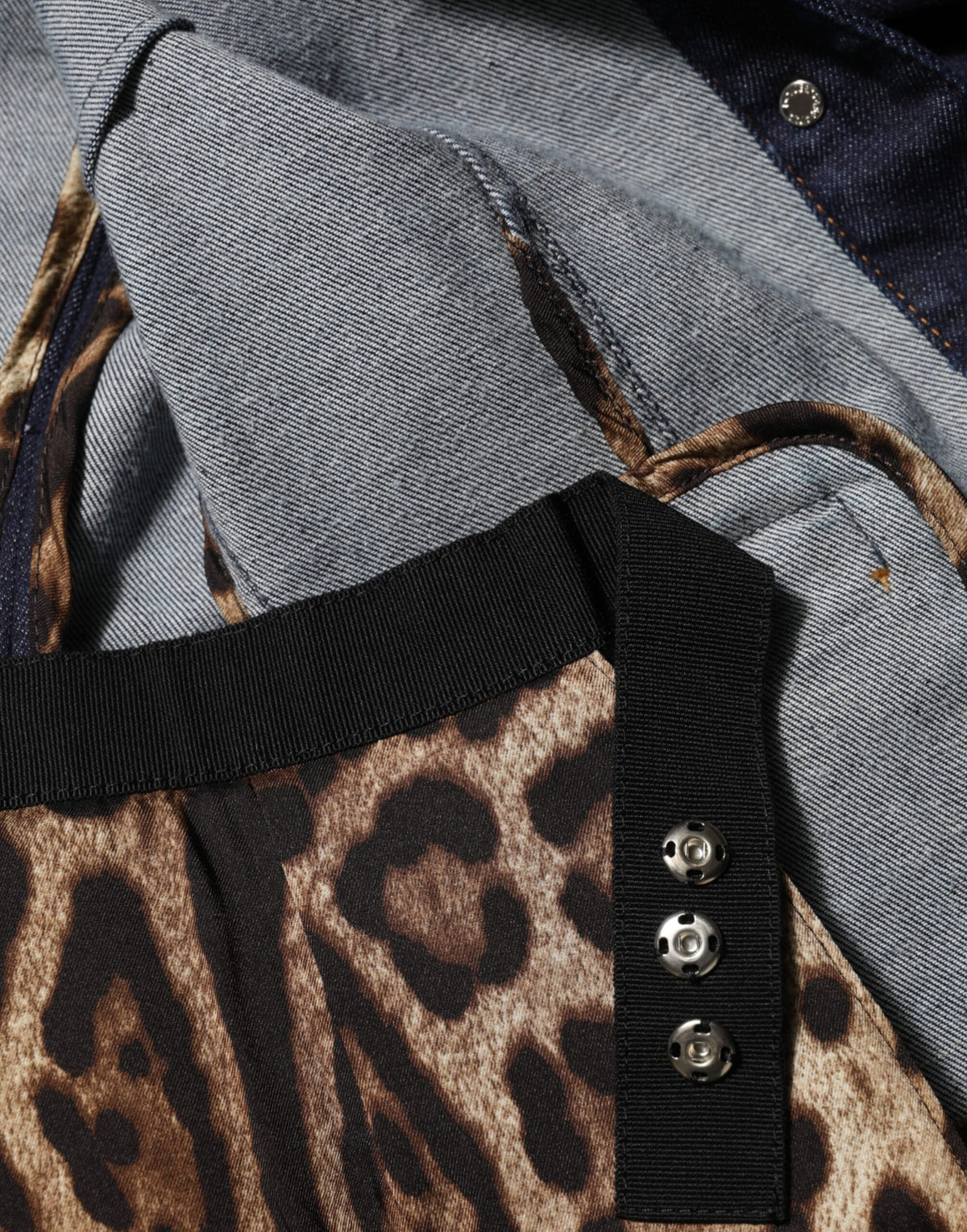 Dolce & Gabbana Dunkelblaue Denim-Jacke aus Baumwoll-Stretch