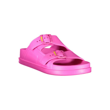 Blauer Rosa Polyethylen-Sandale
