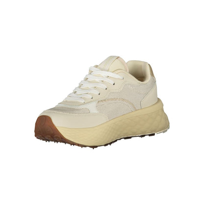Blauer Beige Genuine Leather Sneaker