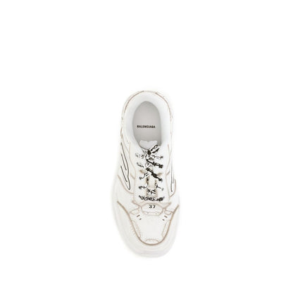 Balenciaga Weiße Kalbsleder Bos Taurus Athletic Sneaker