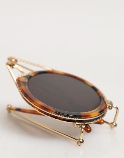 Dolce & Gabbana Gold Havana Rahmen DG Fatto A Mano Sonnenbrille