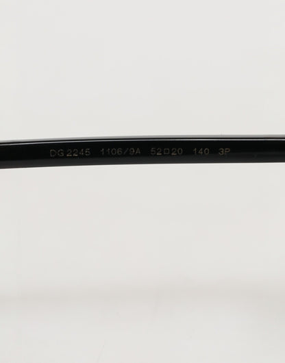 Dolce & Gabbana Sonnenbrille mit mattschwarzem Stahlrahmen und grauen Gläsern