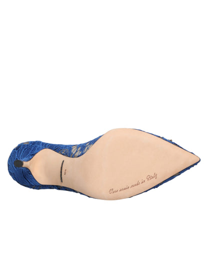 Dolce & Gabbana Taormina-Spitze DEVOTION Pumps in Blau \