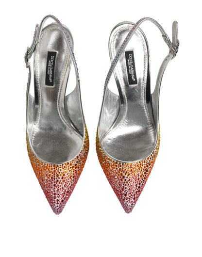 Dolce & Gabbana Pumps mit Pailletten und Fersenriemen in Multicolor
