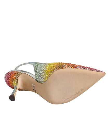 Dolce & Gabbana Pumps mit Pailletten und Fersenriemen in Multicolor