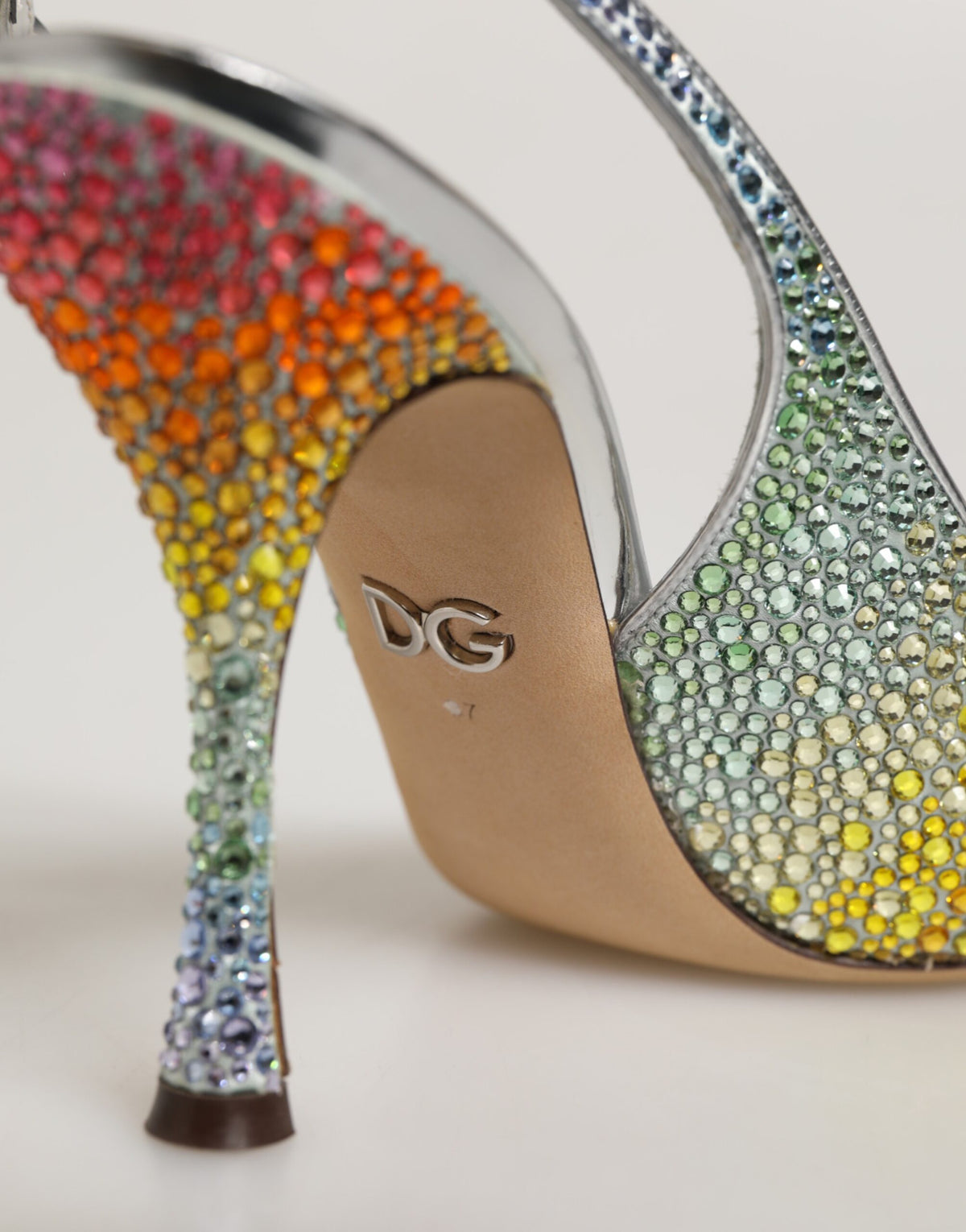 Dolce & Gabbana Pumps mit Pailletten und Fersenriemen in Multicolor