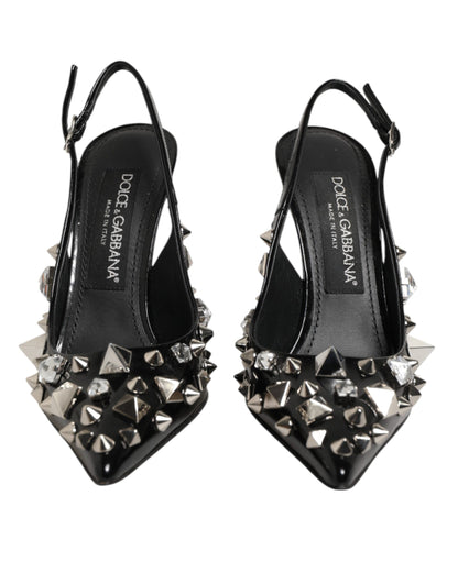 Dolce & Gabbana Schwarze Slingback-Pumps aus Kalbsleder