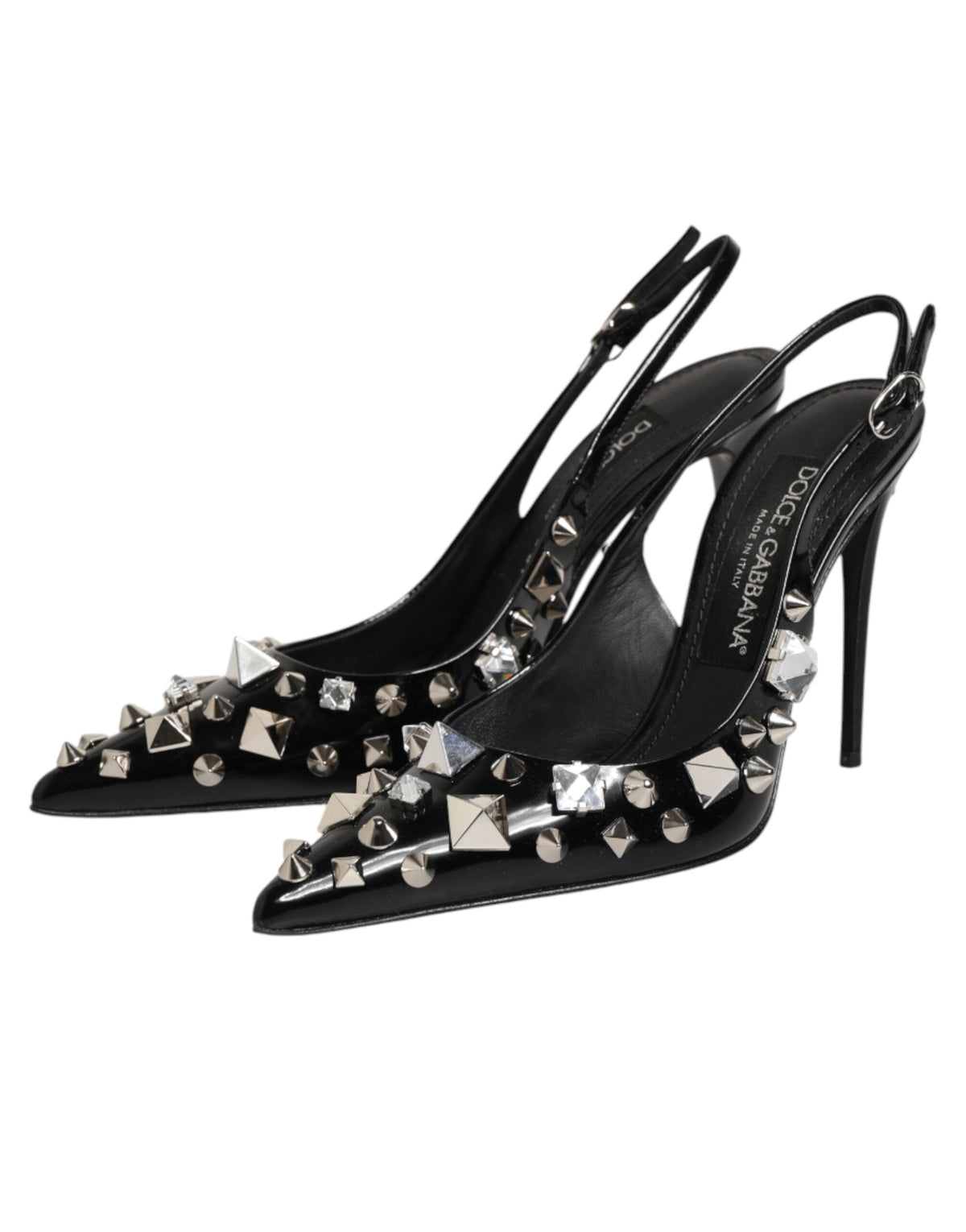 Dolce & Gabbana Schwarze Slingback-Pumps aus Kalbsleder