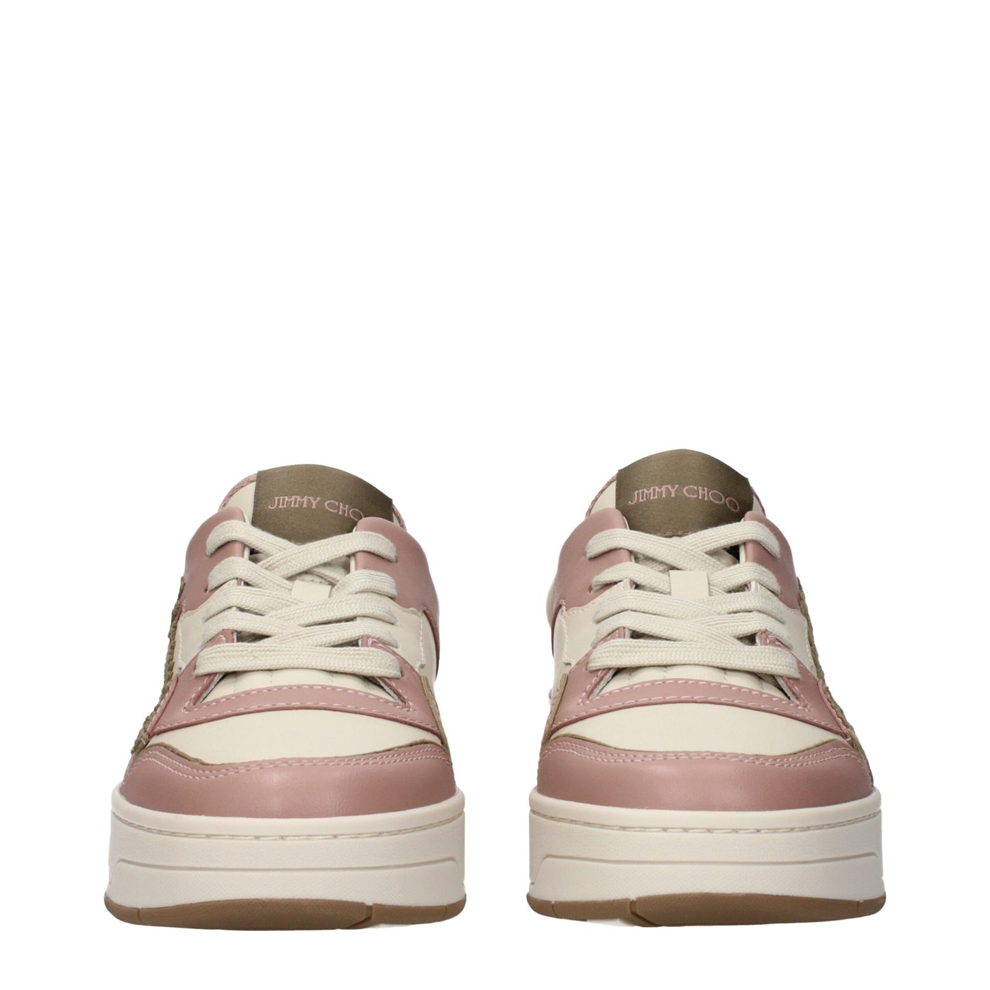 Jimmy Choo Pinke Leder Low-Top-Sneaker