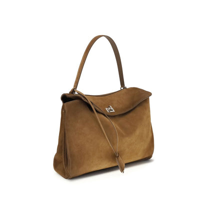 Balenciaga Braune Kalbsleder Bos Taurus Schultertasche