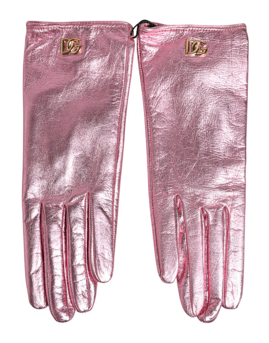 Dolce & Gabbana Guanti – colore Rosa – Pelle