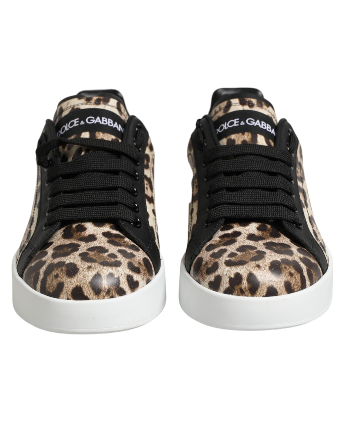Dolce & Gabbana Sneaker Marroni con Stampa Leopardata in pelle