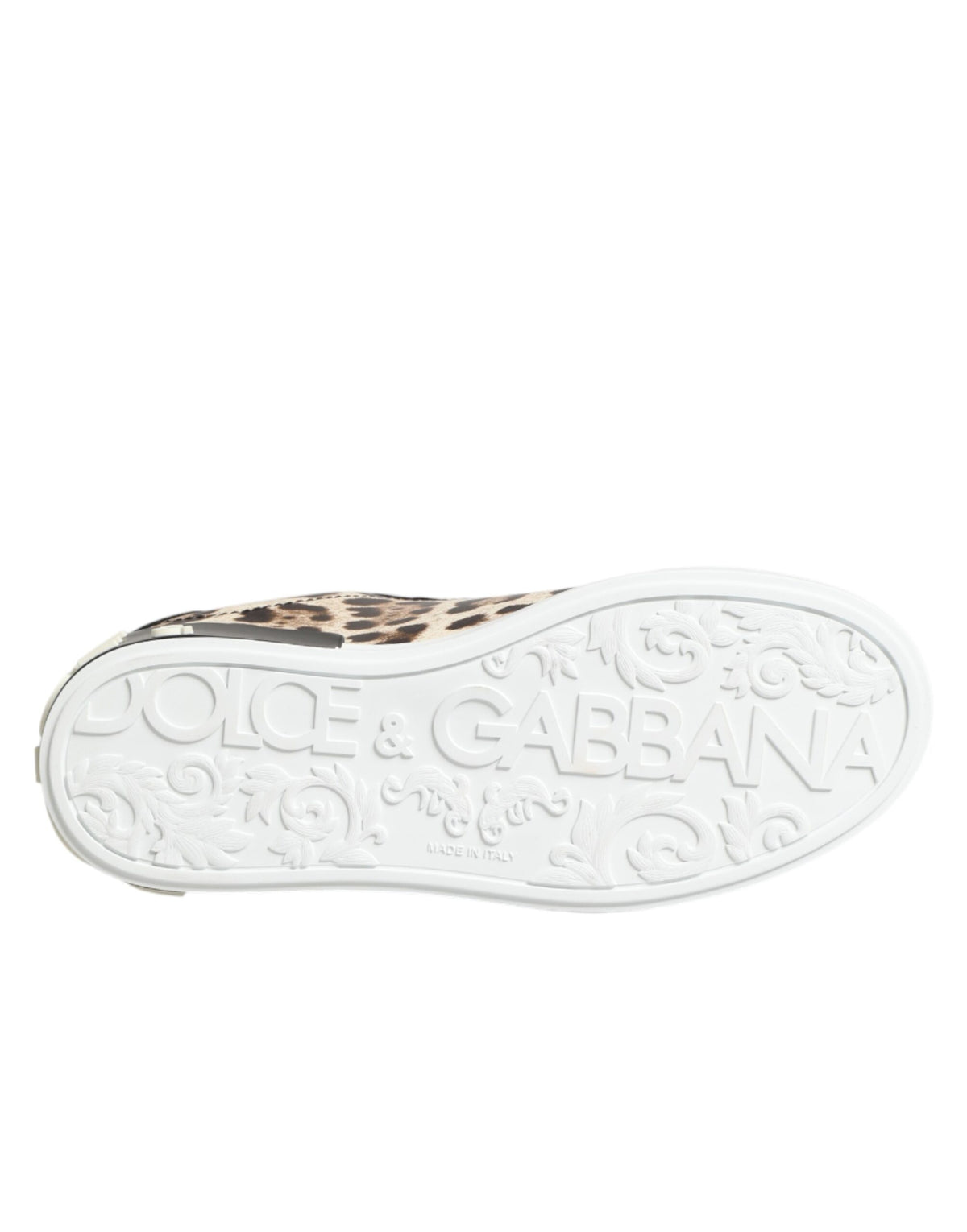 Dolce & Gabbana Sneaker Marroni con Stampa Leopardata in pelle