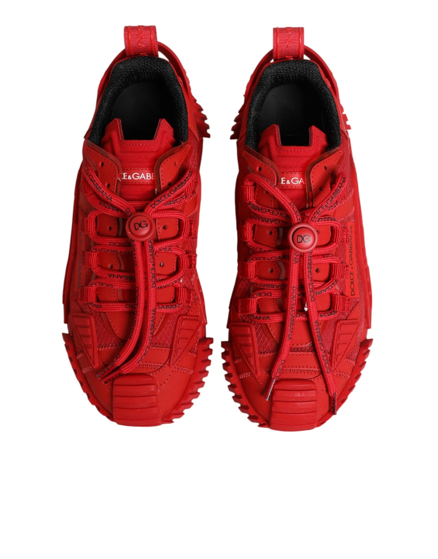 Dolce & Gabbana Rote Logo-Schnürschuhe NS1 Sneakers