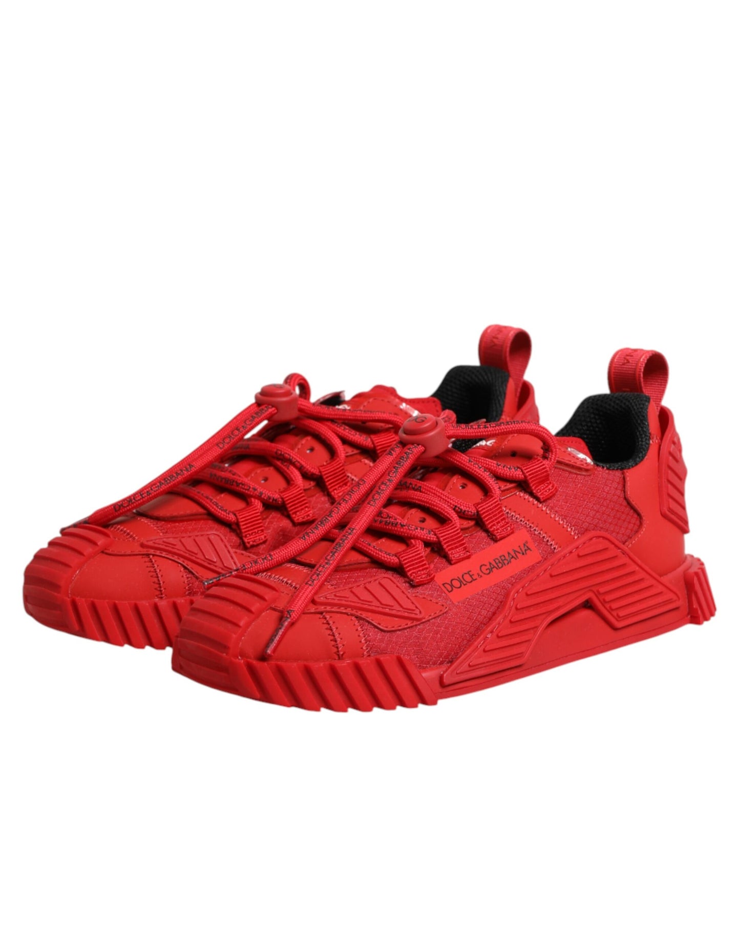 Dolce & Gabbana Rote Logo-Schnürschuhe NS1 Sneakers
