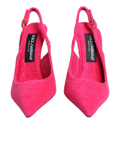 Dolce & Gabbana Pinkfarbene Wildleder-High-Heels mit Slingback