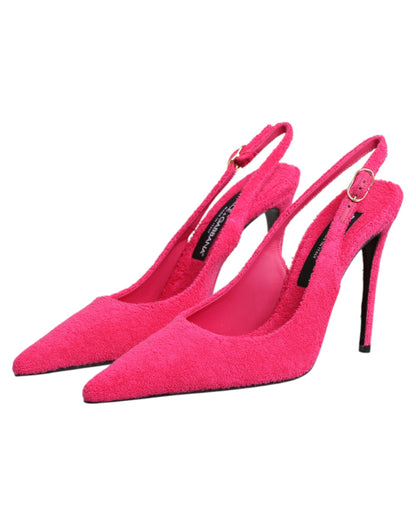 Dolce & Gabbana Décolleté slingback rosa con tacco alto