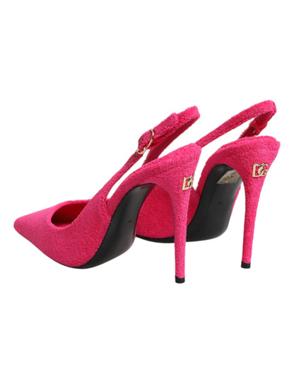 Dolce & Gabbana Décolleté slingback rosa con tacco alto