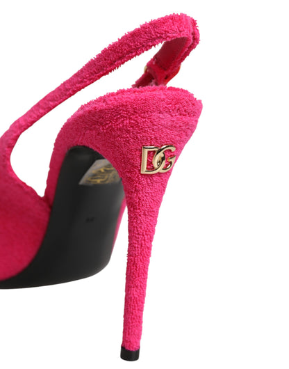 Dolce & Gabbana Décolleté slingback rosa con tacco alto