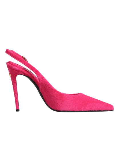 Dolce & Gabbana Décolleté slingback rosa con tacco alto