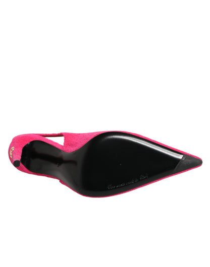 Dolce & Gabbana Décolleté slingback rosa con tacco alto