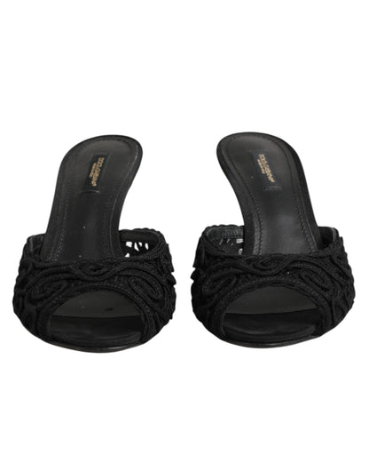 Dolce & Gabbana Ciabatte Nere Slip-On
