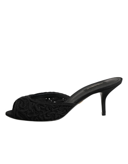 Dolce & Gabbana Ciabatte Nere Slip-On