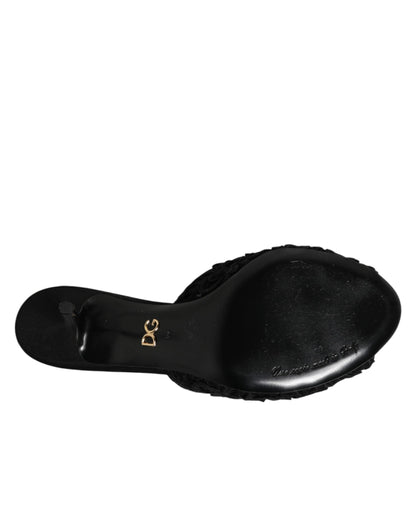 Dolce & Gabbana Ciabatte Nere Slip-On