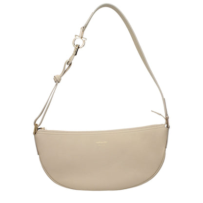 Salvatore Ferragamo Graue Leder Schultertasche