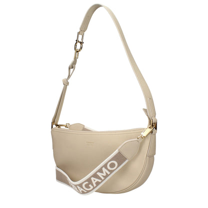 Salvatore Ferragamo Graue Leder Schultertasche