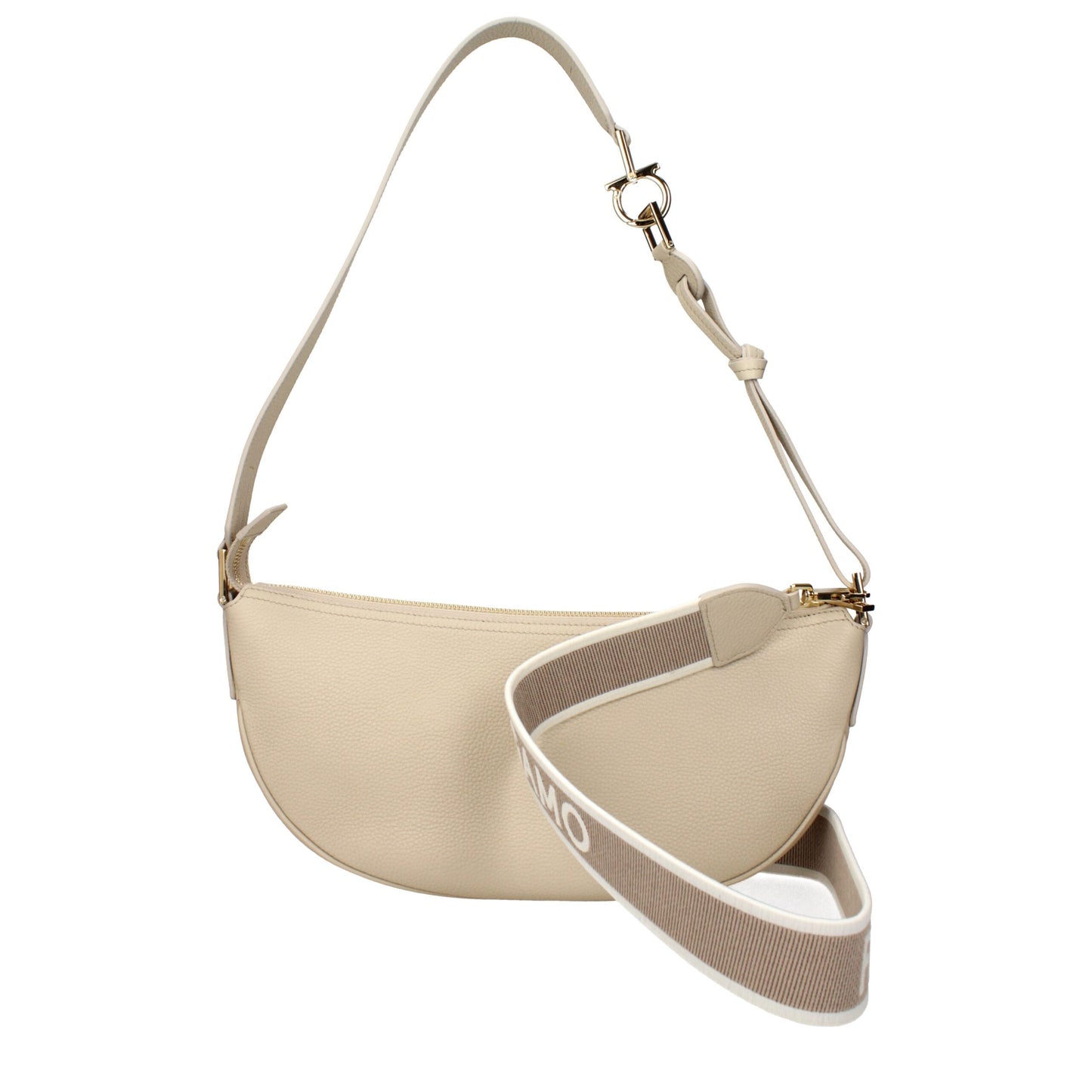 Salvatore Ferragamo Graue Leder Schultertasche