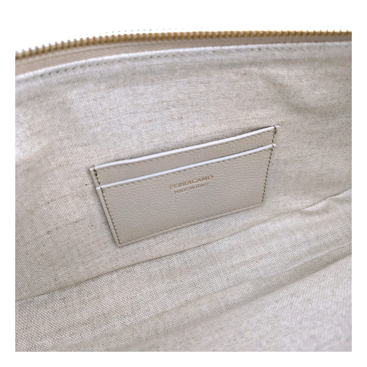 Salvatore Ferragamo Graue Leder Schultertasche