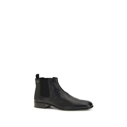 Prada Schwarze Kalbshaut Bos Taurus Stiefeletten