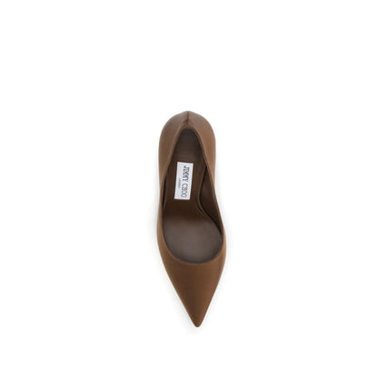Jimmy Choo Braune Seidenpumps